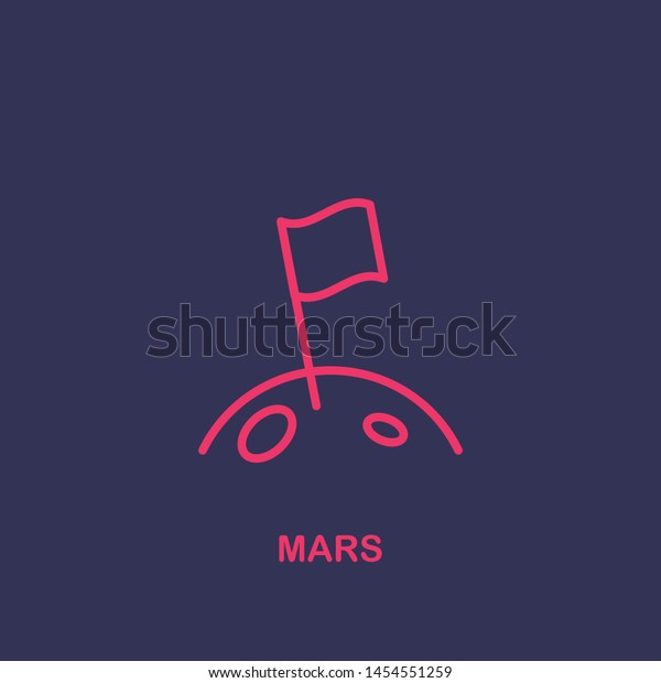 Outline mars icon.mars vector illustration. Symbol\
for web and mobile