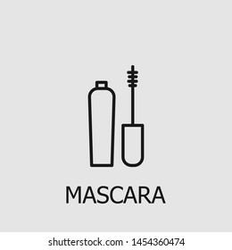 Outline mascara vector icon. Mascara illustration for web, mobile apps, design. Mascara vector symbol.