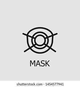 Outline mask vector icon. Mask illustration for web, mobile apps, design. Mask vector symbol.