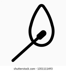 Outline matches vector icon