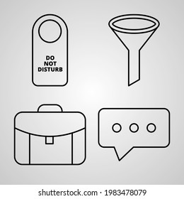 Outline Material And Design Icons isolated on White Background

