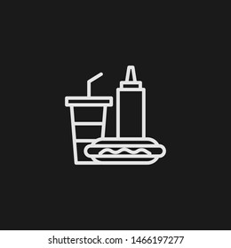 Outline meal vector icon. Meal illustration for web, mobile apps, design. Meal vector symbol.