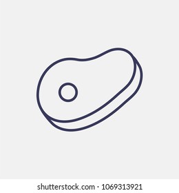 Outline meat icon illustration vector symbol