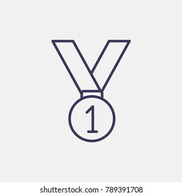 Outline medal icon illustration isolated vector sign symbol