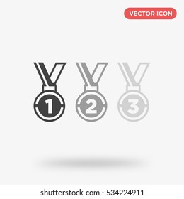 Outline medal isolated vector icon