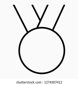 Outline medal pixel perfect vector icon