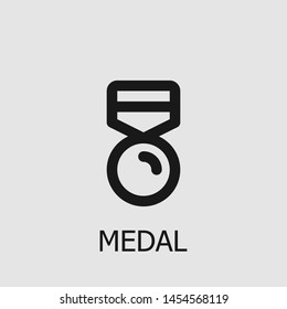 Outline medal vector icon. Medal illustration for web, mobile apps, design. Medal vector symbol.