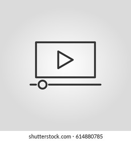 Outline media player web icon ilustration vector symbol