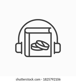 Outline medical e-book icon.Medical e-book vector illustration. Symbol for web and mobile
