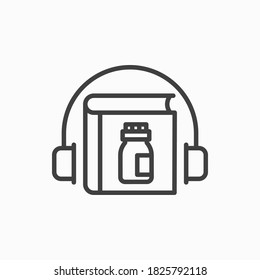 Outline medical e-book icon.Medical e-book vector illustration. Symbol for web and mobile