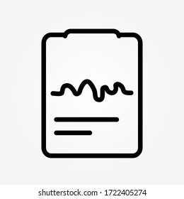 ilustración vectorial del icono de registro médico de esquema