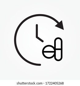 outline medication schedule icon design