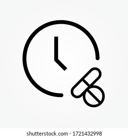 Konturmedikationsprogramm Symbol Vektorgrafik