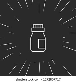 Outline medicine bottle icon illustration isolated vector sign symbol