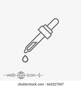 outline medicine dropper vector icon