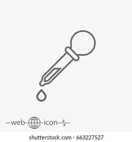 outline medicine dropper vector icon