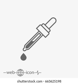 Outline Medicine Dropper Vector Icon