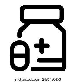 Outline medicine icon for infographics, presentations and others