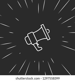 Outline megaphone icon illustration isolated vector sign symbol