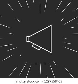 Outline megaphone icon illustration isolated vector sign symbol