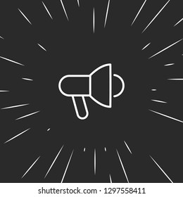 Outline megaphone icon illustration isolated vector sign symbol