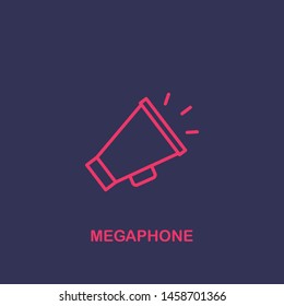Outline megaphone icon.megaphone vector illustration. Symbol for web and mobile