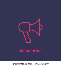 Outline megaphone icon.megaphone vector illustration. Symbol for web and mobile