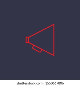 Outline megaphone  icon.megaphone  vector illustration. Symbol for web and mobile