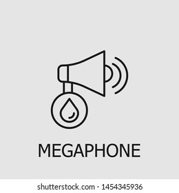 Outline megaphone vector icon. Megaphone illustration for web, mobile apps, design. Megaphone vector symbol.