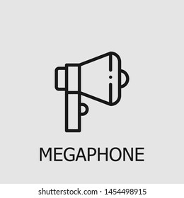 Outline megaphone vector icon. Megaphone illustration for web, mobile apps, design. Megaphone vector symbol.