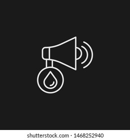 Outline megaphone vector icon. Megaphone illustration for web, mobile apps, design. Megaphone vector symbol.