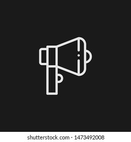 Outline megaphone vector icon. Megaphone illustration for web, mobile apps, design. Megaphone vector symbol.