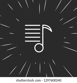 Outline melody list icon illustration isolated vector sign symbol