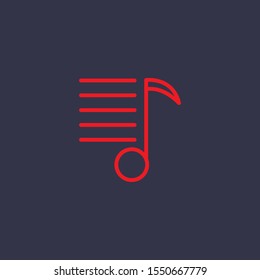 Outline melody list icon.melody list vector illustration. Symbol for web and mobile