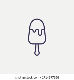 Outline melting ice cream icon.melting ice cream vector illustration. Symbol for web and mobile
