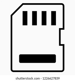 Outline Memory card vector icon