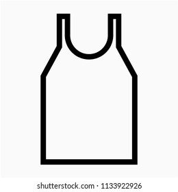 Outline men undershirt pixel perfect vector icon