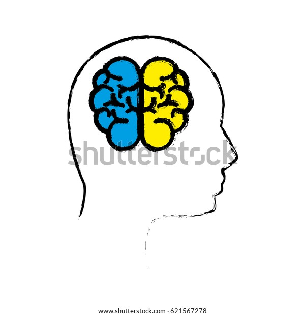 Outline Mental Health Person Brain Stock Vector (Royalty Free ...