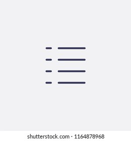 Outline menu icon illustration,vector list sign symbol
