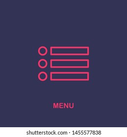 Outline menu icon.menu vector illustration. Symbol for web and mobile