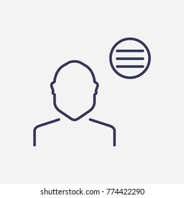 Outline menu user icon illustration vector symbol