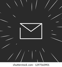 Outline message icon illustration isolated vector sign symbol