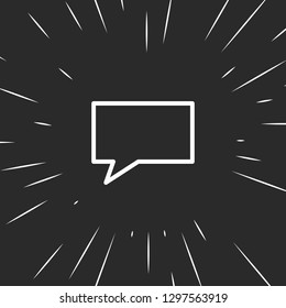Outline message icon illustration isolated vector sign symbol