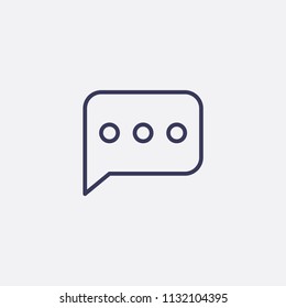 Outline message icon illustration,vector chat sign symbol