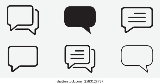 "Outline Message Icon for SMS, Email, and Chat Apps"
