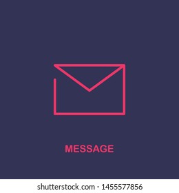 Outline message icon.message vector illustration. Symbol for web and mobile