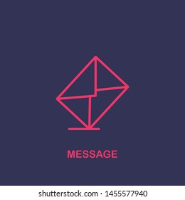 Outline message icon.message vector illustration. Symbol for web and mobile
