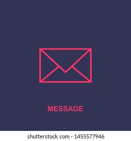 Outline message icon.message vector illustration. Symbol for web and mobile