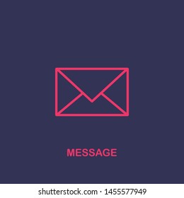 Outline message icon.message vector illustration. Symbol for web and mobile