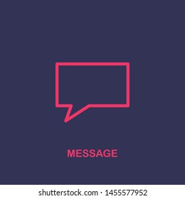 Outline message icon.message vector illustration. Symbol for web and mobile